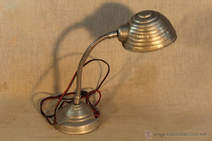 Vintage: lampara flexo tradicional de aluminio - Foto 2
