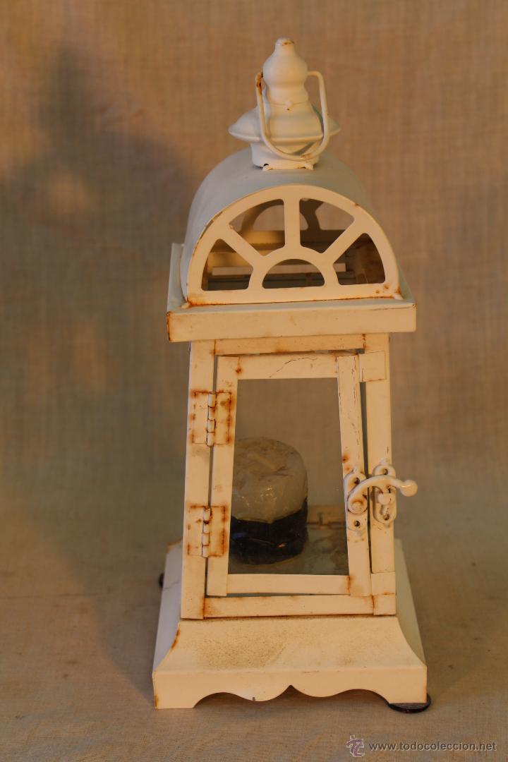 Vintage: FAROL EN MADERA Y CRISTAL - Foto 1