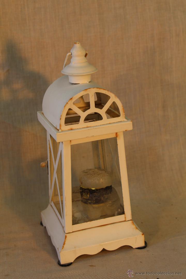 Vintage: FAROL EN MADERA Y CRISTAL - Foto 2