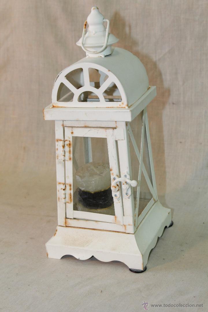 Vintage: FAROL EN MADERA Y CRISTAL - Foto 3