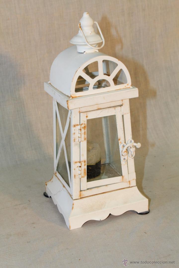 Vintage: FAROL EN MADERA Y CRISTAL - Foto 4