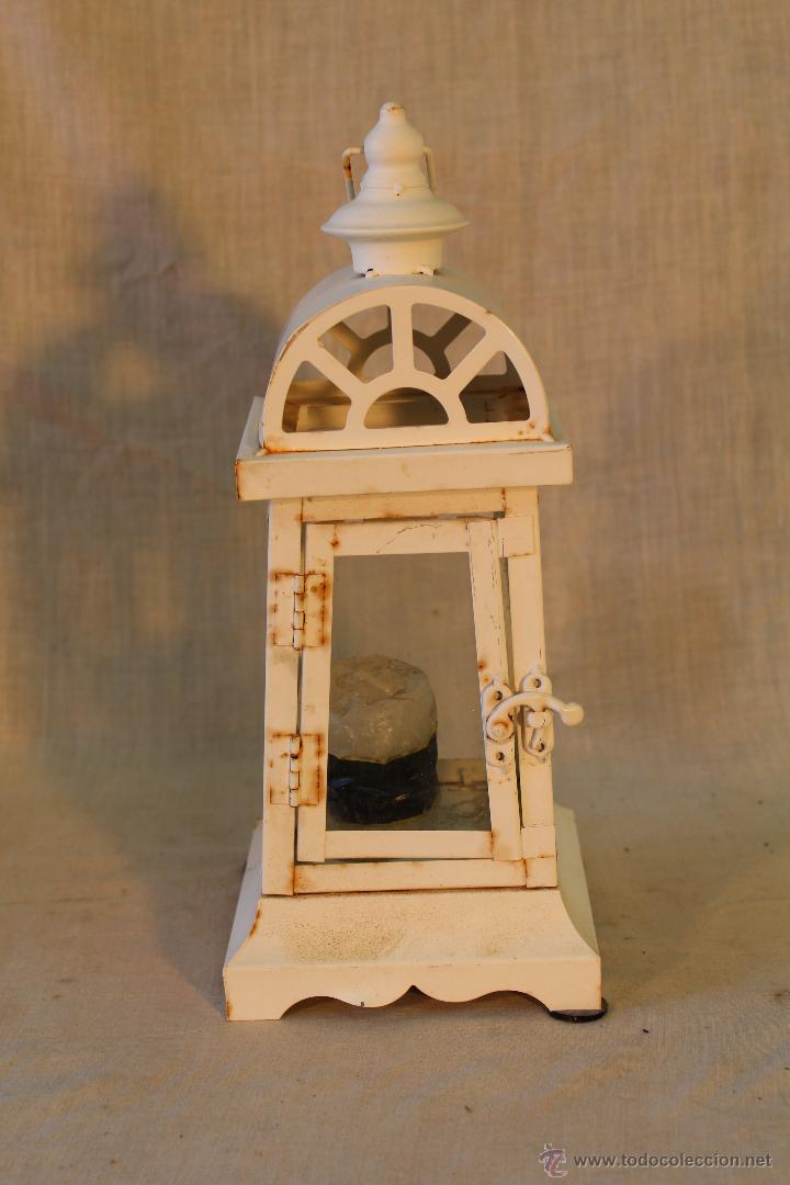 Vintage: FAROL EN MADERA Y CRISTAL - Foto 5
