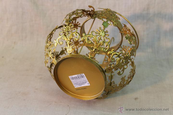 Vintage: farol en metal dorado - Foto 2