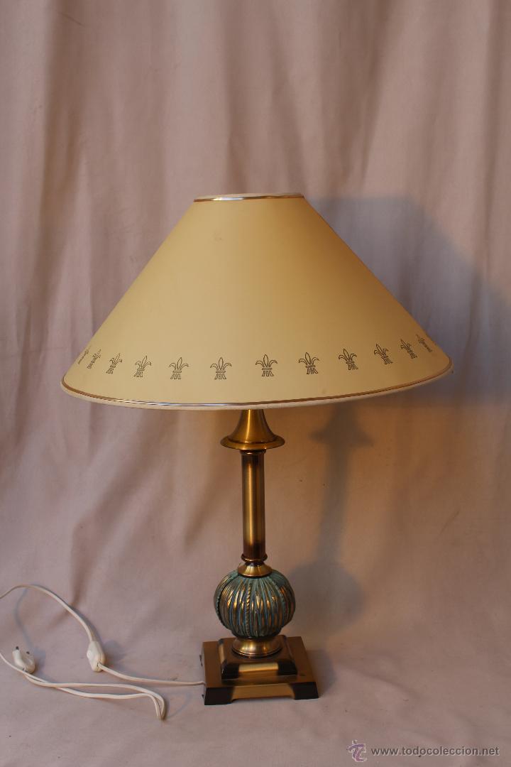 Vintage: lampara de sobremesa en metal - Foto 1