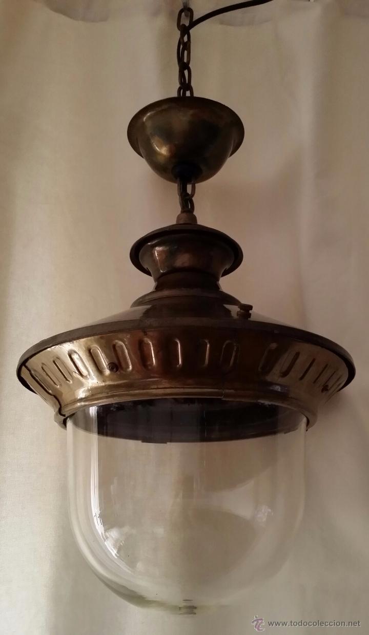 Vintage: LAMPARA DE TECHO CRISTAL Y METAL - Foto 5