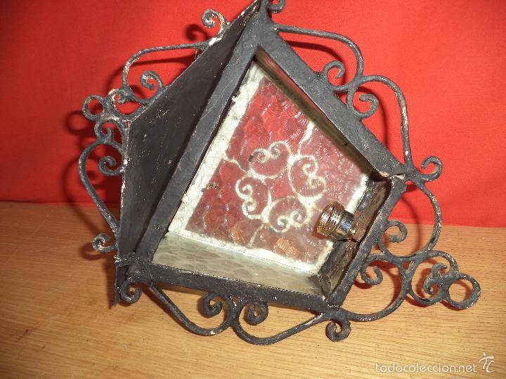 Vintage: APLIQUE DE HIERRO CON CRITALES DE CONCHA - Foto 2