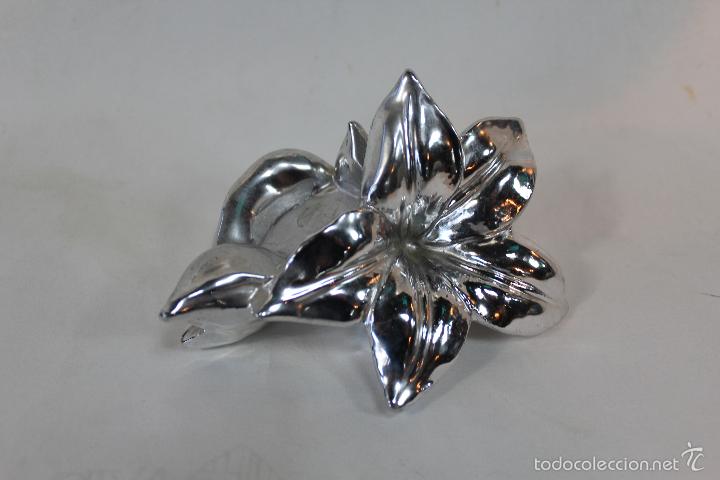 Vintage: CANDELABRO-VELERO EN RESINA PLATEADA - Foto 4