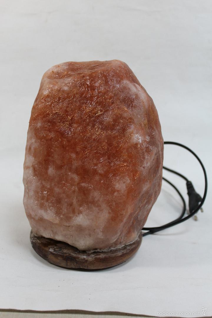Vintage: LAMPARA EN PIEDRA DE SAL - Foto 1