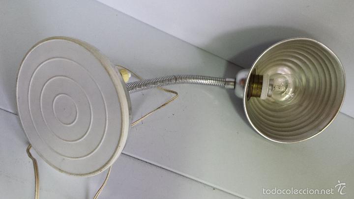 Vintage: ANTIGUA LAMPARA FLEXO ALUMINIO Y CROMADO - FUNCIONANDO - Foto 8