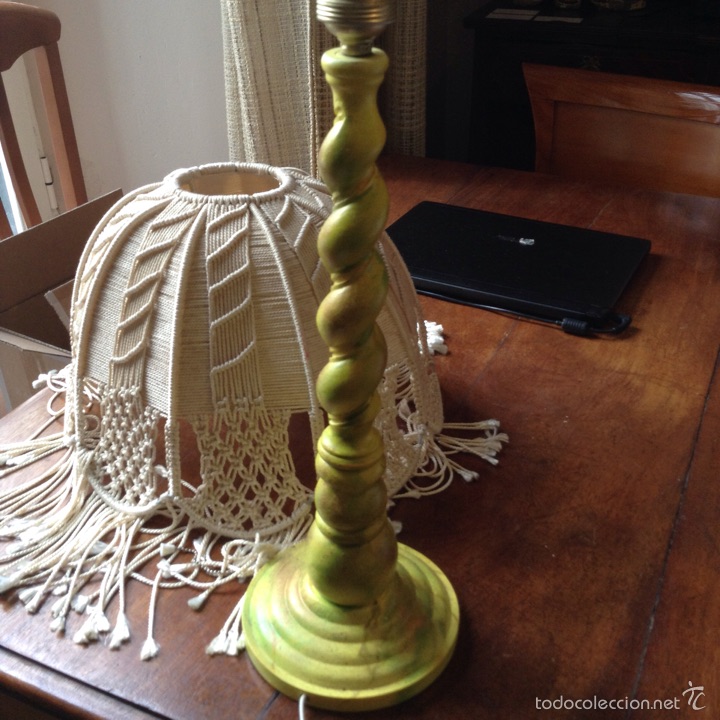 Vintage: Lampara de mesa realizada en cuerda - Foto 5