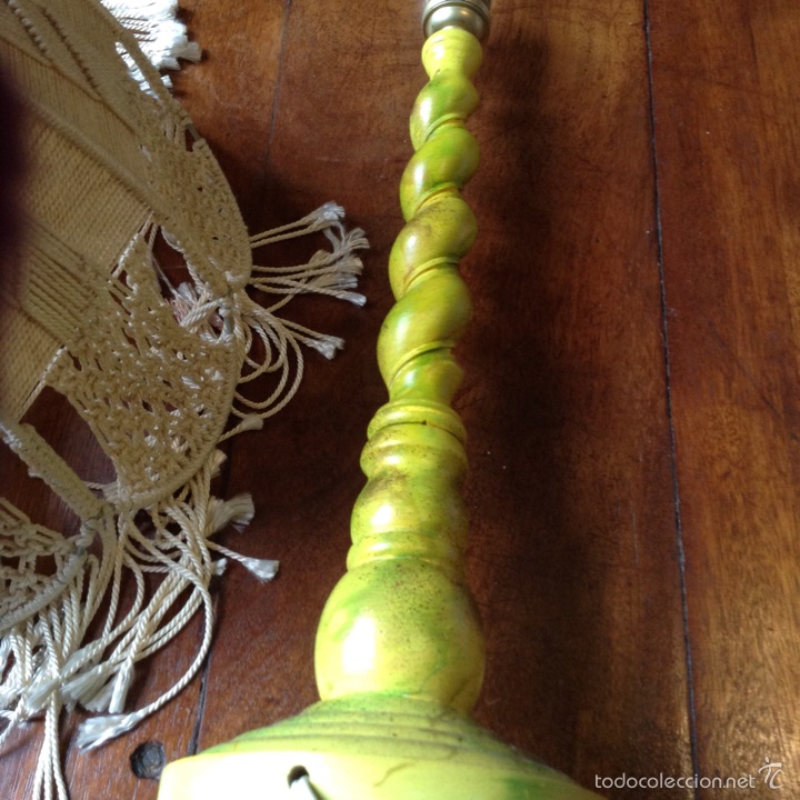 Vintage: Lampara de mesa realizada en cuerda - Foto 6