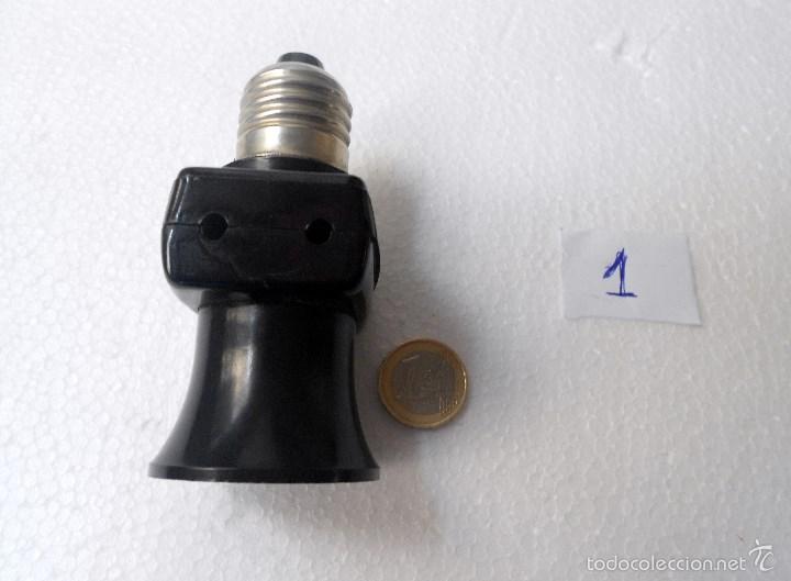 Vintage: portalamparas con enchufe ladron - Foto 3