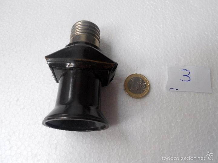 Vintage: Portalamparas con enchufe ladron - Foto 2