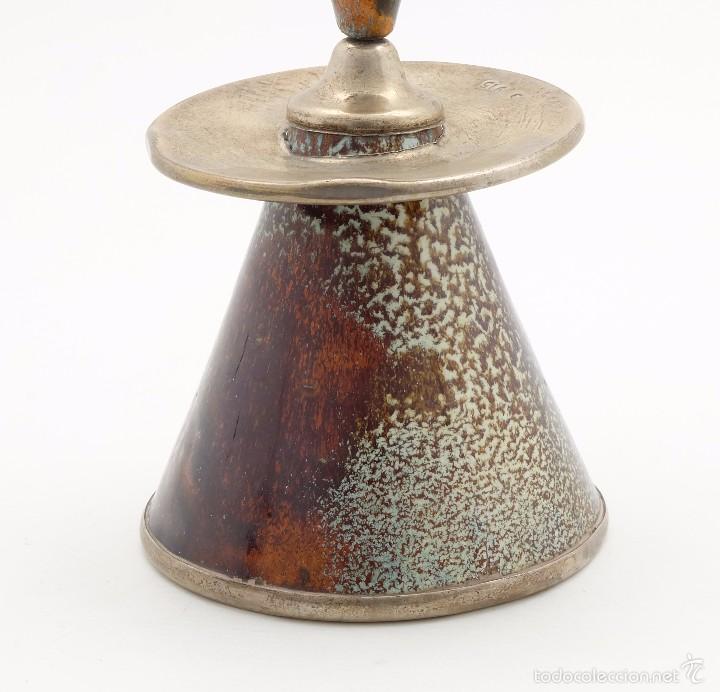 Vintage: CANDELABRO EN PLATA Y ESMALTE A&Ntilde;OS 70 - Foto 3