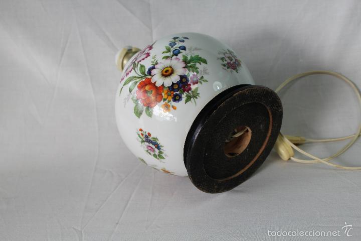 Vintage: lampara de mesa jarron en porcelana - Foto 3