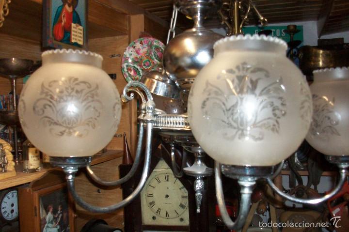 Vintage: ANTIGUA LAMPARA DE TECHO DE 6 LUCES - Foto 2