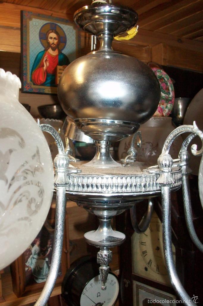 Vintage: ANTIGUA LAMPARA DE TECHO DE 6 LUCES - Foto 4