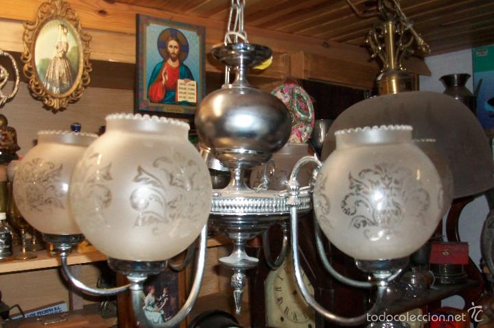 Vintage: ANTIGUA LAMPARA DE TECHO DE 6 LUCES - Foto 5