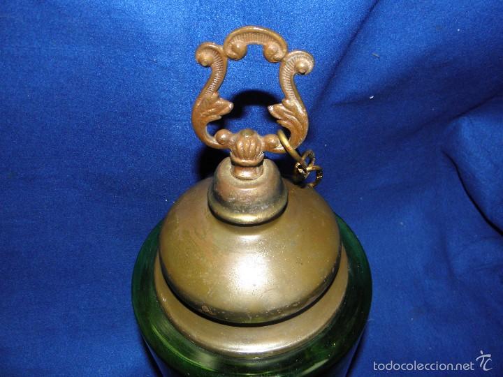 Vintage: LAMPARA DE TECHO CRISTAL VERDE - Foto 5