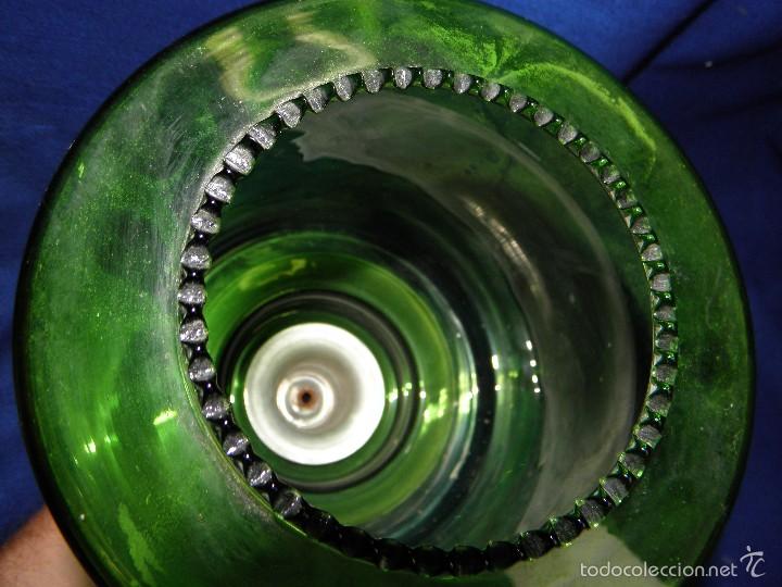 Vintage: LAMPARA DE TECHO CRISTAL VERDE - Foto 7