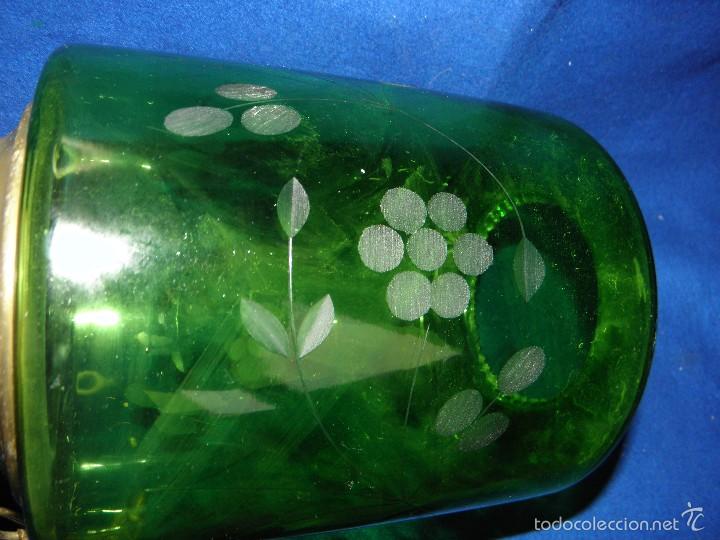 Vintage: LAMPARA DE TECHO CRISTAL VERDE - Foto 8