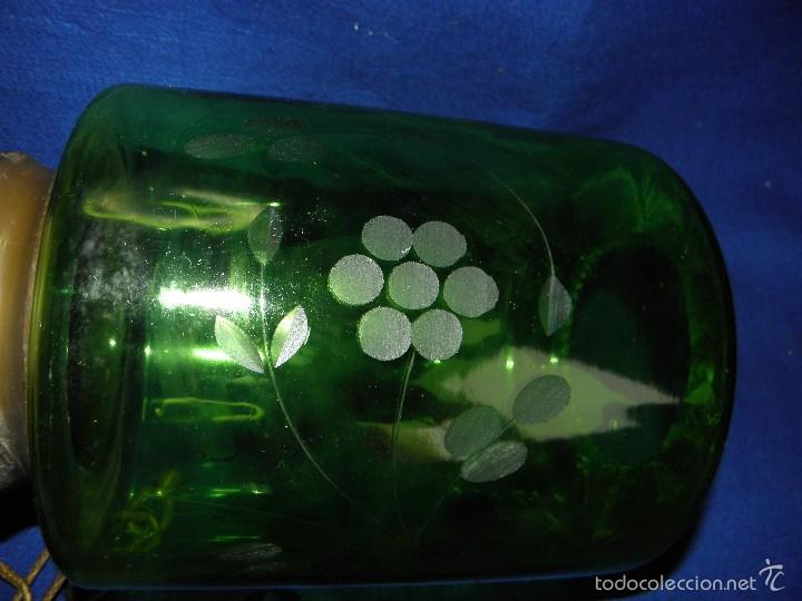 Vintage: LAMPARA DE TECHO CRISTAL VERDE - Foto 9