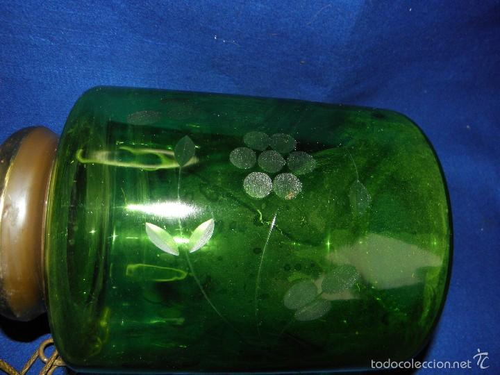 Vintage: LAMPARA DE TECHO CRISTAL VERDE - Foto 10