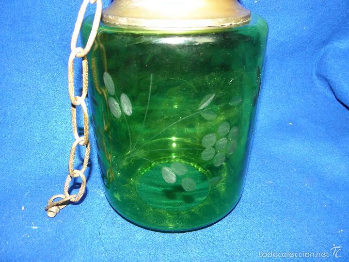Vintage: LAMPARA DE TECHO CRISTAL VERDE - Foto 11