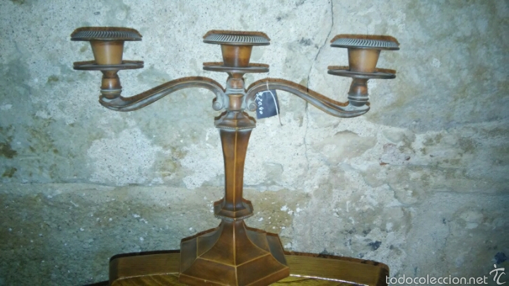 Vintage: CANDELABRO PIE 3 VELAS - Foto 1