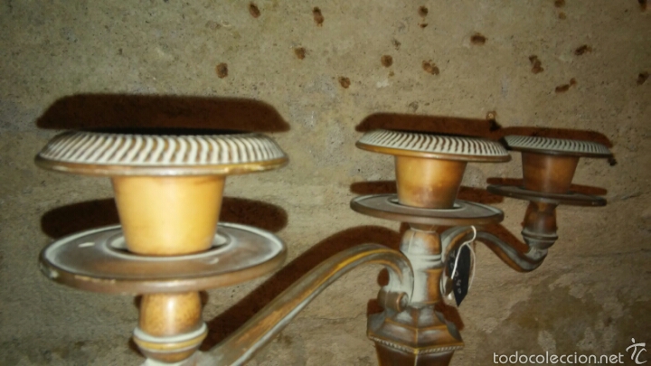 Vintage: CANDELABRO PIE 3 VELAS - Foto 3