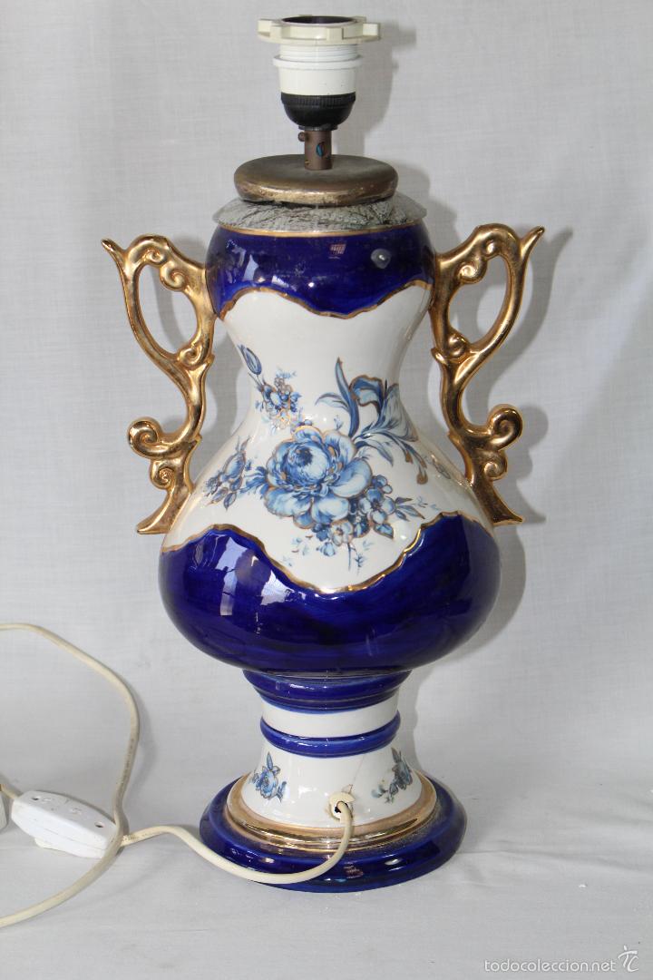Vintage: pie de lampara en ceramica - Foto 2