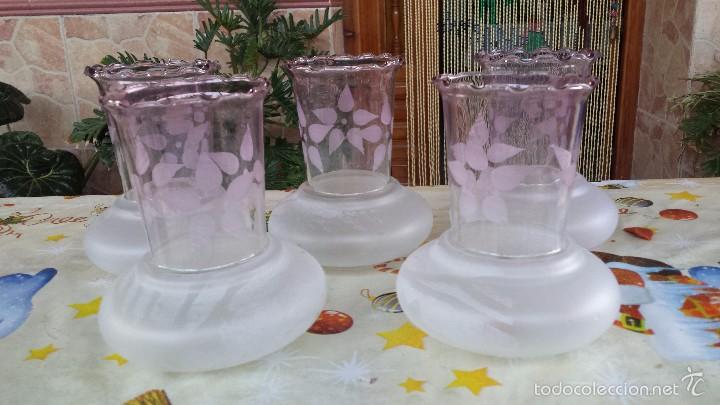 Vintage: antiguo juego de 5 tulipas - Foto 1