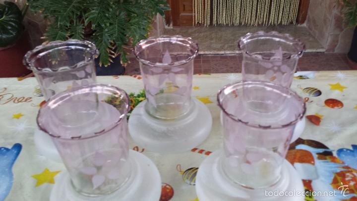 Vintage: antiguo juego de 5 tulipas - Foto 2