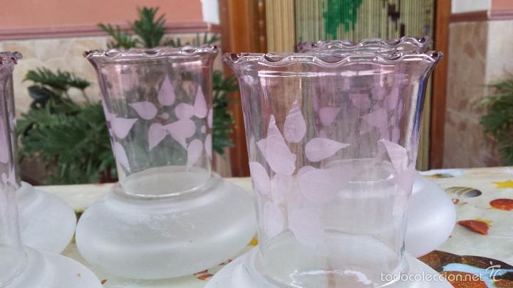 Vintage: antiguo juego de 5 tulipas - Foto 3