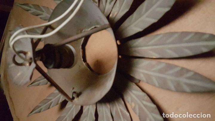 Vintage: LAMPARA HOJAS A&Ntilde;OS 70 - Foto 4