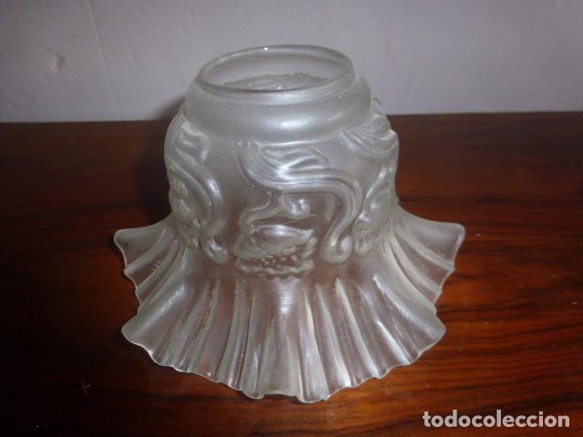 Vintage: TULIPA DE CRISTAL MATE PARA LAMPARA - Foto 1