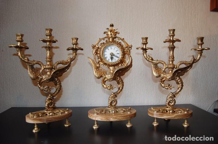 Vintage: Reloj y candelabro - Foto 1