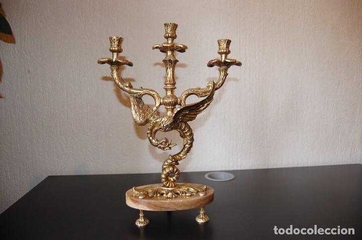 Vintage: Reloj y candelabro - Foto 2