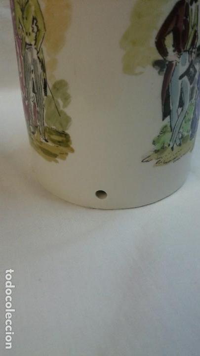 Vintage: BASE DE L&Aacute;MPARA DE PORCELANA HISPANIA - Foto 5