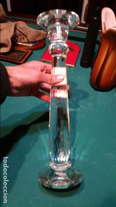 Vintage: BONITO CANDELABRO DE CRISTAL TALLADO. - Foto 5