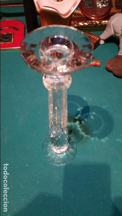 Vintage: BONITO CANDELABRO DE CRISTAL TALLADO. - Foto 6