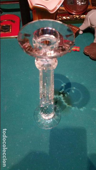 Vintage: BONITO CANDELABRO DE CRISTAL TALLADO. - Foto 7
