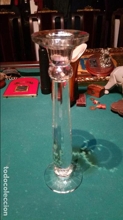 Vintage: BONITO CANDELABRO DE CRISTAL TALLADO. - Foto 8