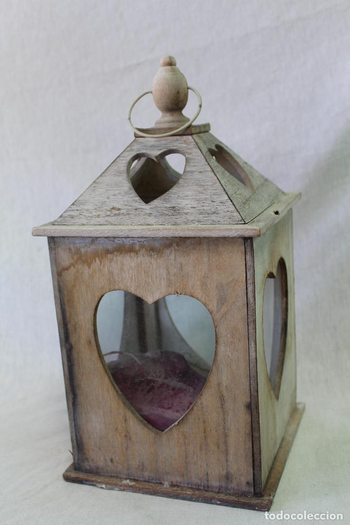 Vintage: farol en madera - Foto 2