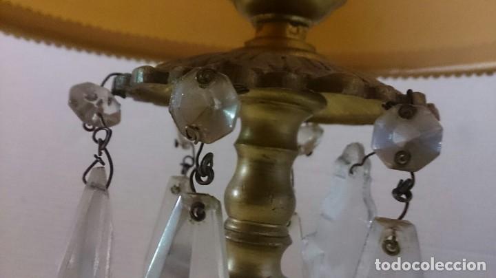 Vintage: Lampara de sobremesa con pie de bronce - Foto 5