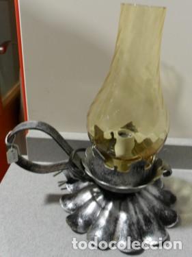 Vintage: Lampara de mesa con forma de quinque, hierro (li) - Foto 2