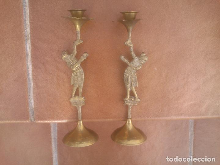 Vintage: PAREJA DE PORTA VELAS - Foto 3