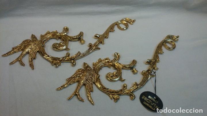 Vintage: PAR DE PIEZAS DE BRONCE DE CHIRIVELLA - Foto 1