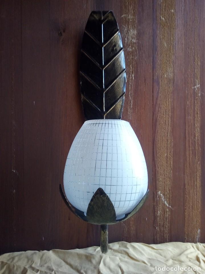 Vintage: LAMPARA - APLIQUE - HOJA . - Foto 1
