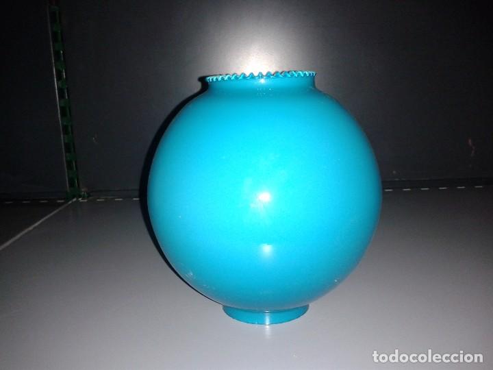 Vintage: TULIPA NUEVA DE OPALINA AZUL - Foto 1